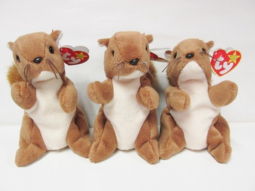 Nuts, Squirrel, 4th Gen Swing Tag<br>Ty Beanie Baby, Style #4114<br>(Click on picture for full details)<br